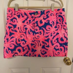 Lilly Pulitzer Nicki Skort in Ikat Blue Mocean Octopus Size 14